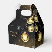 クリスマスゴールデンオーナメントシャイニースターブラック フェイバーボックス (裏面サイド)