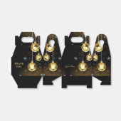 クリスマスゴールデンオーナメントシャイニースターブラック フェイバーボックス (折り畳みなし)