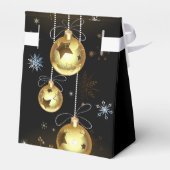 クリスマスゴールデンオーナメントシャイニースターブラック フェイバーボックス (裏面サイド)