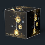 クリスマスゴールデンオーナメントシャイニースターブラック フェイバーボックス<br><div class="desc">クリスマスの黄金のオーナメント光沢のある星の黒い好意ボックス。美ユニークしいスタイリッシュデザイン簡単パーソナライズされた。フォントスタイル、サイズ、色を変更できる。一致する項目が使用可能。</div>