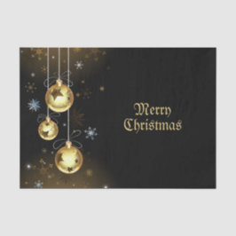 クリスマスゴールデンオーナメントシャイニースターブラック 薄葉紙