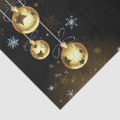 クリスマスゴールデンオーナメントシャイニースターブラック 薄葉紙 (詳細)