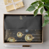 クリスマスゴールデンオーナメントシャイニースターブラック 薄葉紙 (ギフト)