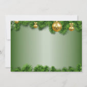 クリスマスゴールデンオーナメントホリデーズパーティー 招待状 (裏面)