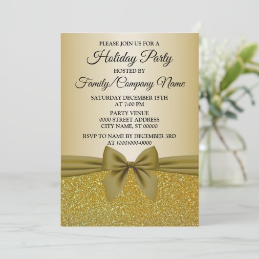 クリスマスゴールデングリッターホリデーズパーティー 招待状 (スタンド正面)