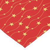 クリスマスゴールデンスターズエレガントレッドホリデーズショート ショートテーブルランナー (コーナー)