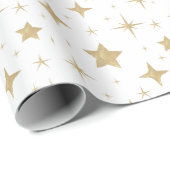 クリスマスゴールデンスターズラッピング紙 ラッピングペーパー (ロールコーナー)