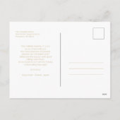 クリスマスゴールデンスノーフレーク&ホリーカスタムフォト シーズンポストカード (裏面)