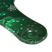 クリスマスゴールデンスノーフレークonグリーンバックグラウンド カッティングボード (角)