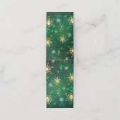 クリスマスゴールデンスノーフレークonグリーンバックグラウンド ロイヤリティカード (外部開封)