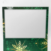 クリスマスゴールデンスノーフレークonグリーンバックグラウンド 三つ折りプログラム (内部最初)