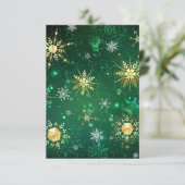 クリスマスゴールデンスノーフレークonグリーンバックグラウンド 出欠カード (スタンド正面)
