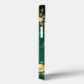 クリスマスゴールデンスノーフレークonグリーンバックグラウンド Case-Mate iPhoneケース (裏面 / 右)