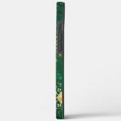 クリスマスゴールデンスノーフレークonグリーンバックグラウンド Case-Mate iPhoneケース (裏面 / 左)