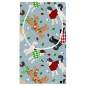 クリスマスゴールデンドルラブラドールスモール抱き枕 スモールペーパーバッグ (裏面)