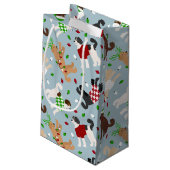 クリスマスゴールデンドルラブラドールスモール抱き枕 スモールペーパーバッグ (裏面アングル)