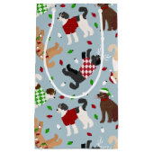 クリスマスゴールデンドルラブラドールスモール抱き枕 スモールペーパーバッグ (正面)