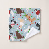 クリスマスゴールデンドルラブラドールバスタオルセット バスタオルセット (ウォッシュタオル)