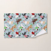 クリスマスゴールデンドルラブラドールバスタオルセット バスタオルセット (ハンドタオル)