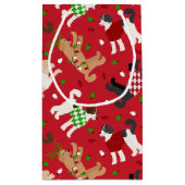 クリスマスゴールデンドルラブラドール スモールペーパーバッグ (裏面)