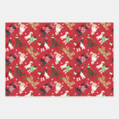 クリスマスゴールデンドルラブラドール ラッピングペーパーシート (正面)