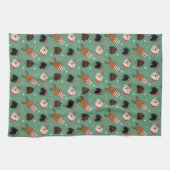 クリスマスゴールデンドール犬 キッチンタオル (横)
