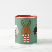 クリスマスゴールデンドール犬 マグカップ (中央)