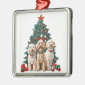 クリスマスゴールデンドール犬 メタルオーナメント (左)
