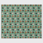 クリスマスゴールデンドール犬 ラッピングペーパー (フラット)