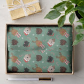 クリスマスゴールデンドール犬 薄葉紙 (ギフト)