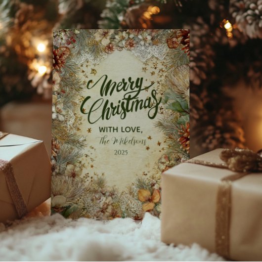 クリスマスゴールデンパイン緑 シーズンカード