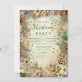 クリスマスゴールデンパイン緑 招待状 (正面)