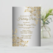 クリスマスゴールデンフラワーズホリデーズパーティの招待状 招待状 (スタンド正面)