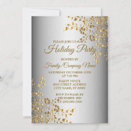 クリスマスゴールデンフラワーズホリデーズパーティの招待状 招待状