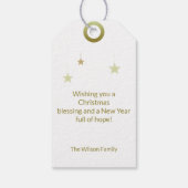 クリスマスゴールデンフレームワンフォトスター ギフトタグ (裏面)