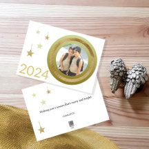 クリスマスゴールデンフレームワンフォトスター