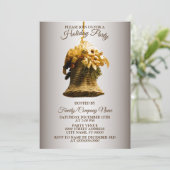 クリスマスゴールデンベルイエローフラワーホリデーズパーティー 招待状 (スタンド正面)