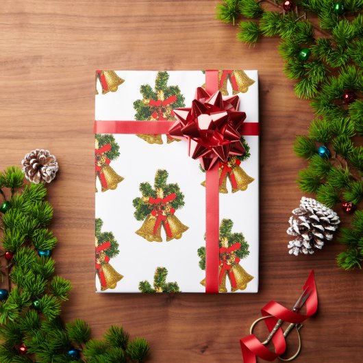 クリスマスゴールデンベル ラッピングペーパー (クリスマスギフト)