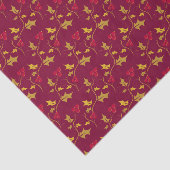 クリスマスゴールデンホリーと赤い果実の赤い深い 薄葉紙 (詳細)