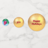 クリスマスゴールデンボール、（鳥）ショウジョウコウカンチョウ、パインコーン コンフェッティ (正面)