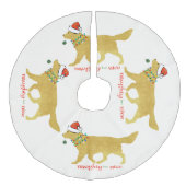 クリスマスゴールデンリトいけなリーバーが素敵 フェイクリネンツリースカート (正面)