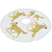 クリスマスゴールデンリトいけなリーバーが素敵 フェイクリネンツリースカート (アングル)