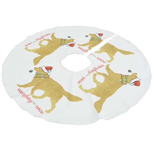 クリスマスゴールデンリトいけなリーバーが素敵 フェイクリネンツリースカート (アングル)