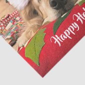 クリスマスゴールデンリトリーバー犬，木の下で眠る 薄葉紙 (詳細)