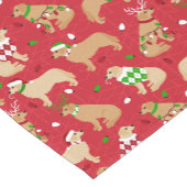 クリスマスゴールデンリトリーバー ショートテーブルランナー (コーナー)