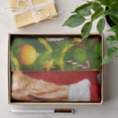 クリスマスゴールデンレトリエバードッグサンタ 薄葉紙 (ギフト)