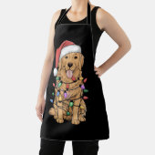 クリスマスゴールデンレトリエバードッグラバーギフトママパパ エプロン (インサイチュ)