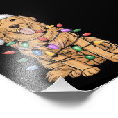 クリスマスゴールデンレトリエバードッグラバーギフトママパパ フォトプリント            (角)