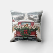 クリスマスゴールデンレトリエバーパピー クッション (裏面)