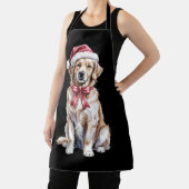クリスマスゴールデンレトリエバーラバードッグママ エプロン (インサイチュ)